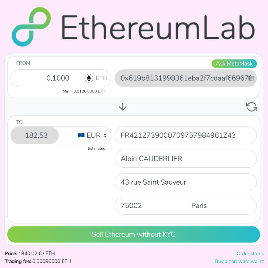 EthereumLab.com, купівля/продаж Ethereum з максимальною простотою
